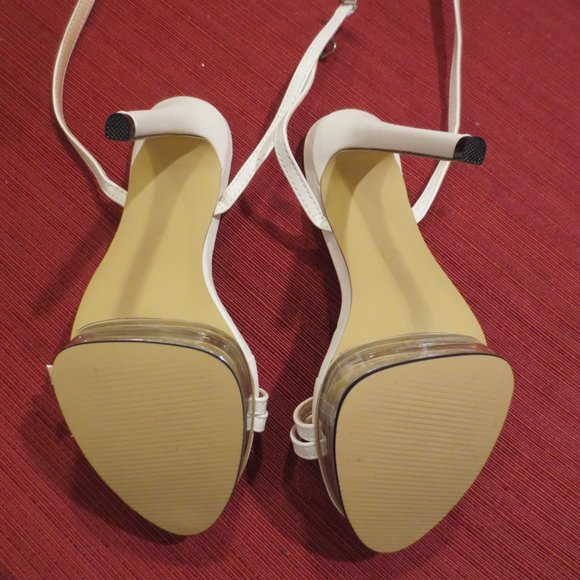 LAST CHANCE CUSTOM MADE Custom Design White Double Wrap Ankle Strap Platforms - Picture 10 of 13